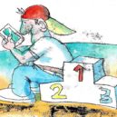 Sportovní vtipy v YMCe - 0_Z výstavy karikatur v Paláci YMCA_autor Jan Tomaschoff_foto YMCA_repro zdarma