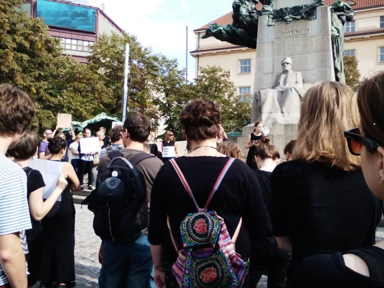 Z protestu v Praze