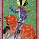 Bitva u Frankfurtu 1348 - Jan Jindřich Lucemburský na dobové miniatuře (Gelnhausenův kodex) – wikipedie