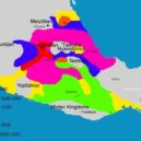 Ahuitzotl - Mapa ukazující rozšíření aztécké říše a oblasti dobytí aztéckými vládci. Dobytí Ahuitzotlu je označeno žlutou barvou-wikipedia