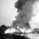 Přepadení Polska Německem 1. září 1939 - Přístav Gdaňsk hoří – wikimedia commons