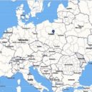 Vysílač Konstantynow - Umístění polského vysílače Konstatanow vzhledem k Evropě – wikipedie