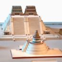 Ahuitzotl - Zrekonstruovaný zmenšený model Velký chrám Tenochtitlán – wikipedia
