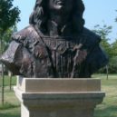 Bitva u Lučence 1444 - Bronzová busta Matyáše Korvína (1443 – 1490) v Nemzeti Történeti Emlékpark, Ópusztaszer.