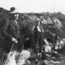 Grigorij Zinovjev - Lenin s G. Zinovievem, S. Bagotským během procházky po Zakopaném. Léto 1914 –