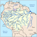 Alexander von Humboldt - Mapa povodí řeky Amazonky se zvýrazněnou řekou Casiquiare -commons-wikipedia