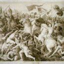 Bitva u Kutné Hory 1304 - Bitva mezi Rudolfem I. Habsburským a Přemyslem Otakarem II. (1278), autor Julius Schnorr von Carolsfeld, 1835-wikipedie