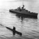Enver Hodža - Ponorka Projekt 613 (v kódu NATO Whiskey) s britskou fregatou HMS Rothesay wikipedie