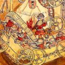 Bitva u Hořažďovic 1420 - Vozová hradba husitů, výjev z 15. století – WIKIPEDIE