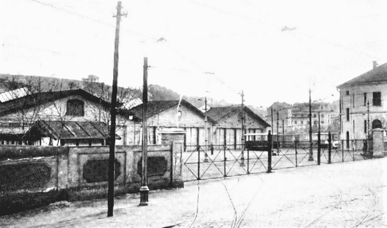 košířská vozovna 20.. léta pražské tramvaje