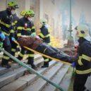 Hasiči cvičili záchranu lidí zavalených v plicním sanatoriu - 40-040