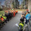 Hasiči cvičili záchranu lidí zavalených v plicním sanatoriu - 84-084