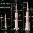 Gemini 12 - Diagram raket Saturn I, Saturn V (výška 110,6 metrů) a Nova 8L. – wikipedie
