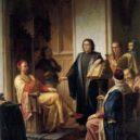 Bitva u San Felice 1332 - Karel IV. se svými rádci – –