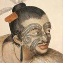 Maorský náčelník Te Rauparaha - Kresba náčelníka Maori Sydney Parkinsona (1784) – Ta moko je trvalé tetování obličeje a těla, které tradičně praktikují Maori, původní obyvatelé Nového Zélandu – wikipedie