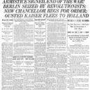 Ukončení 1. světové války - Titulní strana deníku The New York Times 11. listopadu 1918 – wikipedie