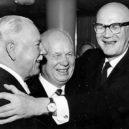 Maršál Vorošilov - Vorošilov s Chruščovem a Urho Kekkonenem v roce 1960 – WIKIPEDIE