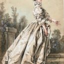 Madame do Pompadour - A Young Woman, Seen in Profile, Walking in a Park by Francois Boucher, 1752. The subject is traditionally identified as Madame De Pompadour-wikimedia.commons