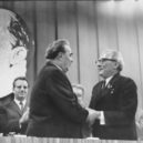 Brežněv – rozorání celin - Berlin, VIII. SED-Parteitag, Breshnew, Honecker