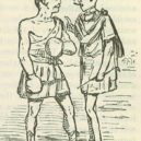 Konec gladiátorských her - Early Roman Gladiator and his Patron (from the Comic History of Rome, c. 1850). – wikimedia.commons