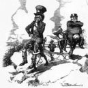 Rudyard Kipling - Karikatura na Kiplingovu báseň Břímě bělochů (Life, 16. březen 1899) – wikipedie