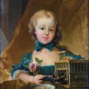 Madame do Pompadour - Portrait of Alexandrine Le Normant d’Étiolles (daughter of Madame de Pompadour), playing with a Goldfinch-wikimedia.commons