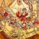 Bitva u Nekmíře 1419/1420 - Vozová hradba husitů, výjev z 15. století – WIKIPEDIE