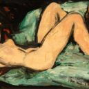 Bohuslav Slánský - 1 ležící akt art galerie praha