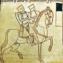 Velmistr templářů Blanquefort - Další středověká iluminace Matěje Pařížského s templáři, tentokrát obohacenou i o řádovou zástavu beauseant
