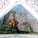 Sv. Pavel - Krems ( Lower Austria ). Saint Vitus parish church- Fresco ( 1787 ) showing the flight of Saints Peter and Paul from Damascus -wikimedia.commons –