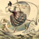 Lola Montanez - Lola coming! Europe farewell! America I come. ca.1852 By D.C. Johnston. Cartoon of Lola Montez – – – kopie