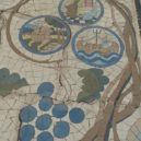 Sv. Pavel - Mosaics in Mount of Beatitudes- (1) Francis of Assisi (2) Job (words Job 1-21) (3) Identification unsure – Saint Paul alleviating the ship in the storm (Acts 2-38}-wikimedia.commons –