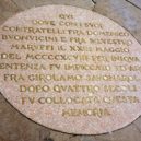 Savanarola - Pamětní plaketa věnovaná Girolamovi Savonarolovi na Piazza della Signoria ve Florencii – wikipedie
