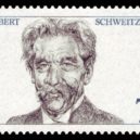 Albert Schweitzer - Poštovní známka západoněmecké pošty ke 100. výročí narození Alberta Schweitzera -wikimedia.commons –
