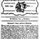 Kramerius - První číslo Krameriusových cís. k. pražských poštovských novin ze 4. července 1789 – wikimedia.commons