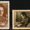 Čapajev - Spisovatel D. Furmanov se svou knihou Čapajev na sovětských poštovních známkách – wikipedia