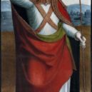 Svatá Veronika - Svatý Klement, čtvrtý papež, kterému svatá Veronika předala roušku s Kristovým obličejem – wikipedie