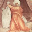 Svatá Veronika - Veronika s rouškou Ježíše Krista – Jacopo Pontormo, freska, chrám Santa Maria Novella ve Florencii – wikipedie