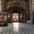 Výstava fotografií Pavla Máry v Litoměřicích - 2_Pohled do hlavní lodi kostela s fotografiemi z cyklu Tváře fotografa Pavla Máry_foto Pavel Mára