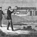 Gatling - Here it is shown being carried by two soldiers. The lowest caliber version had a weight of 125 pounds. – wikimedia.commons-
