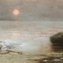 Zádumčivý malíř Jakub Schikaneder - Jakub Schikaneder, Utonulá (1893), pastel na kartonu 455 x 880 mm, sbírka kresby Národní galerie v Praze, Inv. č. K 55116 -wikimedia.common –