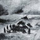 Polárník Ota Kříž - pohřeb, plachetnice, polárníci, Rakousko-Uhersko, Arktida Křížův_pohřeb_na_Wilczkově_ostrově,_jak_jej_zachytil_Julius_Payer