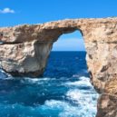 Azurové okno - eroze, zvětrávání, brána, okno, geologie, moře Malta_Gozo,_Azure_Window_(10264176345)