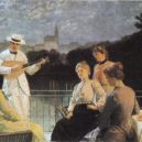 Zádumčivý malíř Jakub Schikaneder - Společnost na terase (1887) – wikipedie