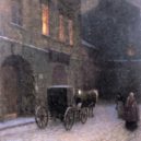 Zádumčivý malíř Jakub Schikaneder - Staropražské zákoutí, olej, plátno, (19071909) -wikimedia.commons – wikipedie