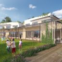 Vizualizace MŠ Mydlinky v Praze 12 - FOTO JIH V Praze 12 bude postavena hospodárná mateřská škola s políčky i drobným zvířectvem – Vizualizace studia LOXIA