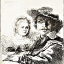 Rembrandt – život a umění - 6c Rembrandt-van-Rijn_Autoportrét_Saskie_1636_NGP