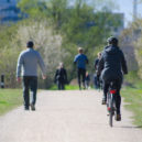 Příroda, lesopark - park kolo cyklista