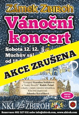 Vánoční koncert je zrušen z důvodu hygienických opatření