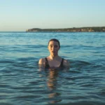 žena, modelka, příroda, moře, oceán, osoba, voda, koupání, plavky, portrét, mokrý, přímořská krajina